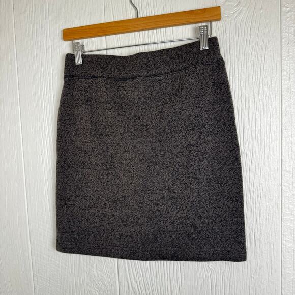 Woolrich Pull On Sweater Skirt Size Small Sporty Heathered Brown Black 18" Long - Picture 9 of 11